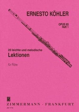 20 leichte und melodische Lektionen op. 93 Heft 1 für Flöte solo