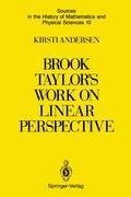 Brook Taylor's Work on Linear Perspective