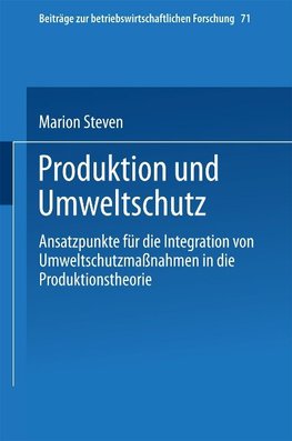 Produktion und Umweltschutz