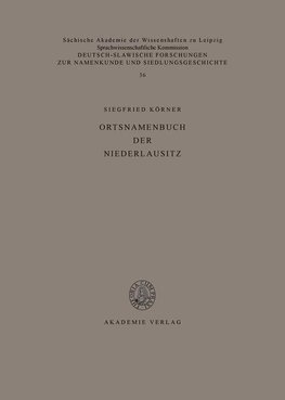 Ortsnamenbuch der Niederlausitz