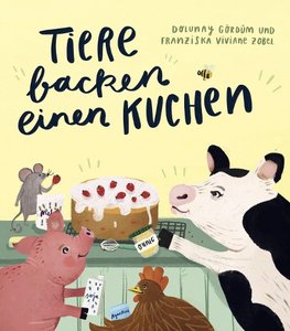 Tiere backen einen Kuchen