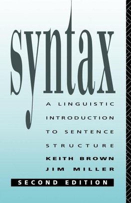 Brown, K: Syntax