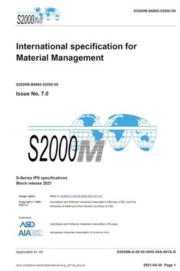 S2000M, International specification for Material Management, Issue 7.0