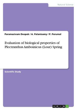 Evaluation of biological properties of Plectranthus Amboinicus (Lour) Spring