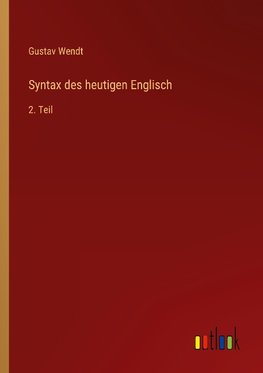 Syntax des heutigen Englisch