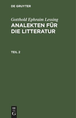 Analekten für die Litteratur, Teil 2, Analekten für die Litteratur Teil 2