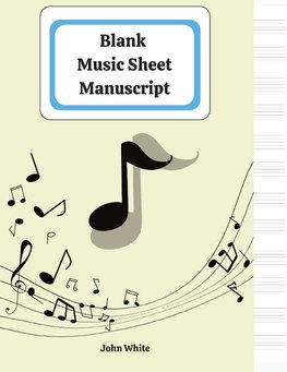 Blank music sheet notebook for musicians