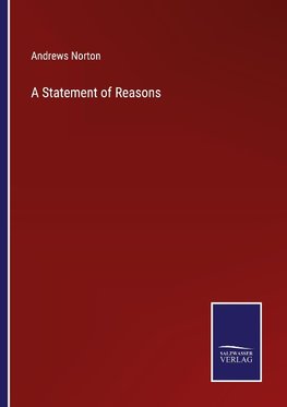 A Statement of Reasons