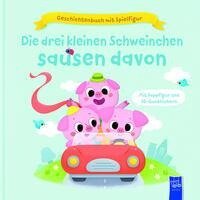 Geschichtenbuch mit Spielfigur - Die drei kleinen Schweinchen sausen davon