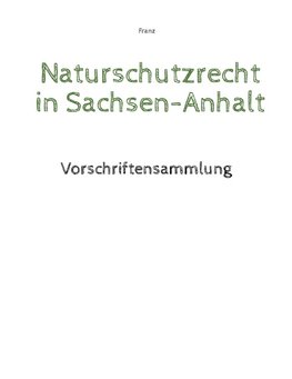 Naturschutzrecht in Sachsen-Anhalt