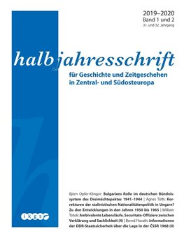 Halbjahresschrift 2019 - 2020