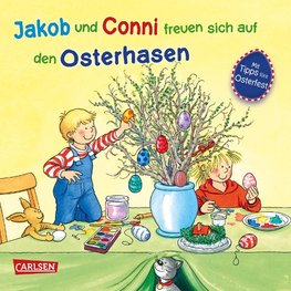 Jakob und Conni freuen sich auf den Osterhasen