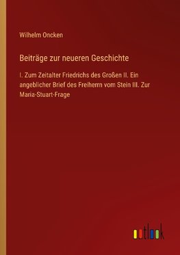 Beiträge zur neueren Geschichte