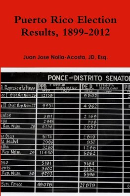 Puerto Rico Election Results, 1899-2012