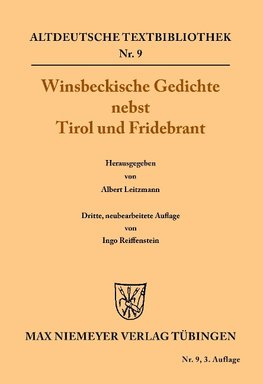 Winsbeckische Gedichte nebst Tirol und Fridebrant