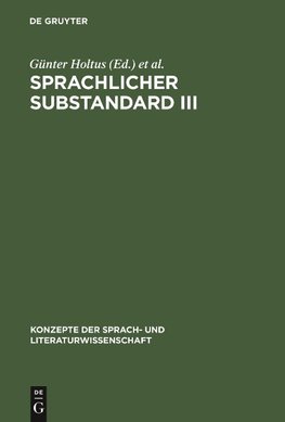 Sprachlicher Substandard III