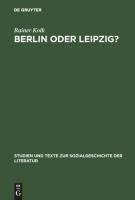 Berlin oder Leipzig?