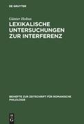 Lexikalische Untersuchungen zur Interferenz