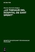 "Lo Thesaur del Hospital de Sant Sperit"