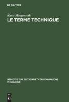 Le terme technique