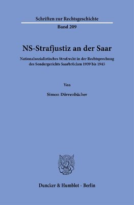 NS-Strafjustiz an der Saar.