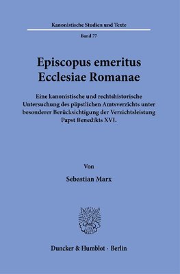 Episcopus emeritus Ecclesiae Romanae.