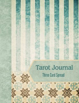 Tarot Journal Three Card Spread - Sage Stripe