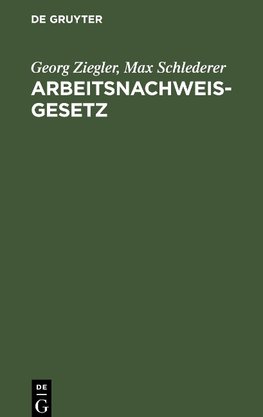 Arbeitsnachweisgesetz