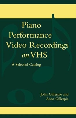 Piano Performance Video Recordings on Vhs