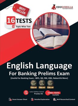 English Language For Banking Prelims Exam | 16 Solved Topic-Wise Tests For SBI/IBPS/RBI/IDBI Bank/Nabard/Clerk/PO