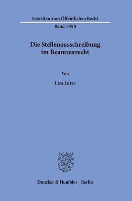 Die Stellenausschreibung im Beamtenrecht.