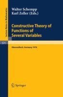 Constructive Theory of Functions of Several Variables