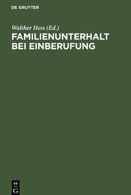 Familienunterhalt bei Einberufung