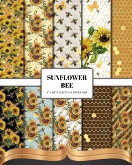 Sunflower Bee Scrapbook Paper