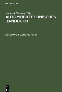 Automobiltechnisches Handbuch, Lieferung 2: (Seite 763¿1266)