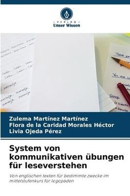 System von kommunikativen übungen für leseverstehen