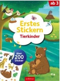 Erstes Stickern - Tierkinder