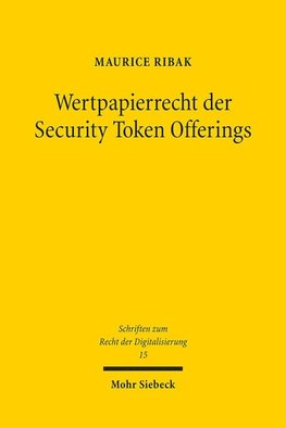 Wertpapierrecht der Security Token Offerings