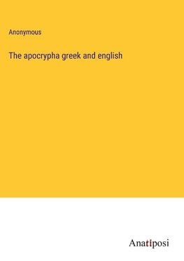 The apocrypha greek and english