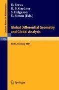 Global Differential Geometry and Global Analysis 1984