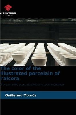 The color of the illustrated porcelain of l'alcora