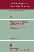 Advances in Cryptology - EUROCRYPT '85