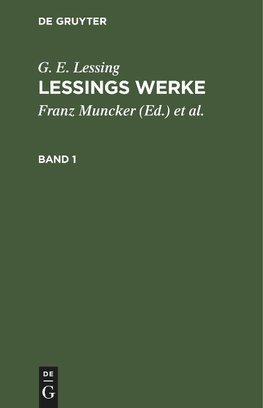 Lessings Werke, Band 1, Lessings Werke Band 1