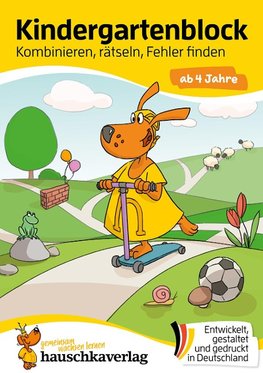 Kindergartenblock ab 4 Jahre - Kombinieren, rätseln, Fehler finden