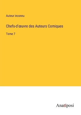 Chefs-d'¿uvre des Auteurs Comiques