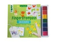 Fingerstempeln. Bastelblock mit Stempelfarbe