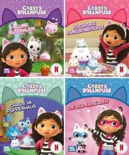 Nelson Mini-Bücher: 4er Gabby's Dollhouse 1-4