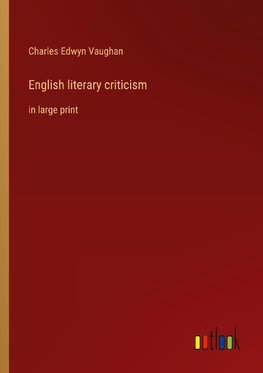 English literary criticism