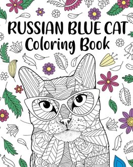 Russian Blue Cat Coloring Book