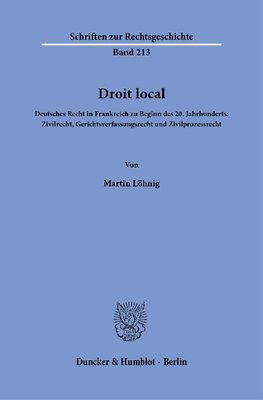 Droit local.